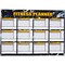 Juvale Dry Erase Weekly Planner - 12 Weeks Fitness Planner for Workout Exercise Log, Weight Loss Program, Bodybuilding, Cross-Fit, and Gym Training Progress Tracking, 24 x 17 Inches